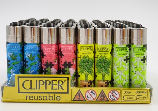 Clipper lighter Mini size - Theme 'Weed puzzel'