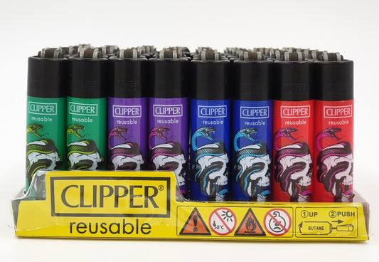 Clipper lighter Mini size - Theme 'Snake Skulls'